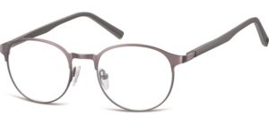 Ein stylisches Brillengestell in aktueller Panto-Form mit Metallkern und leichten flexiblen Kunststoffbügeln.